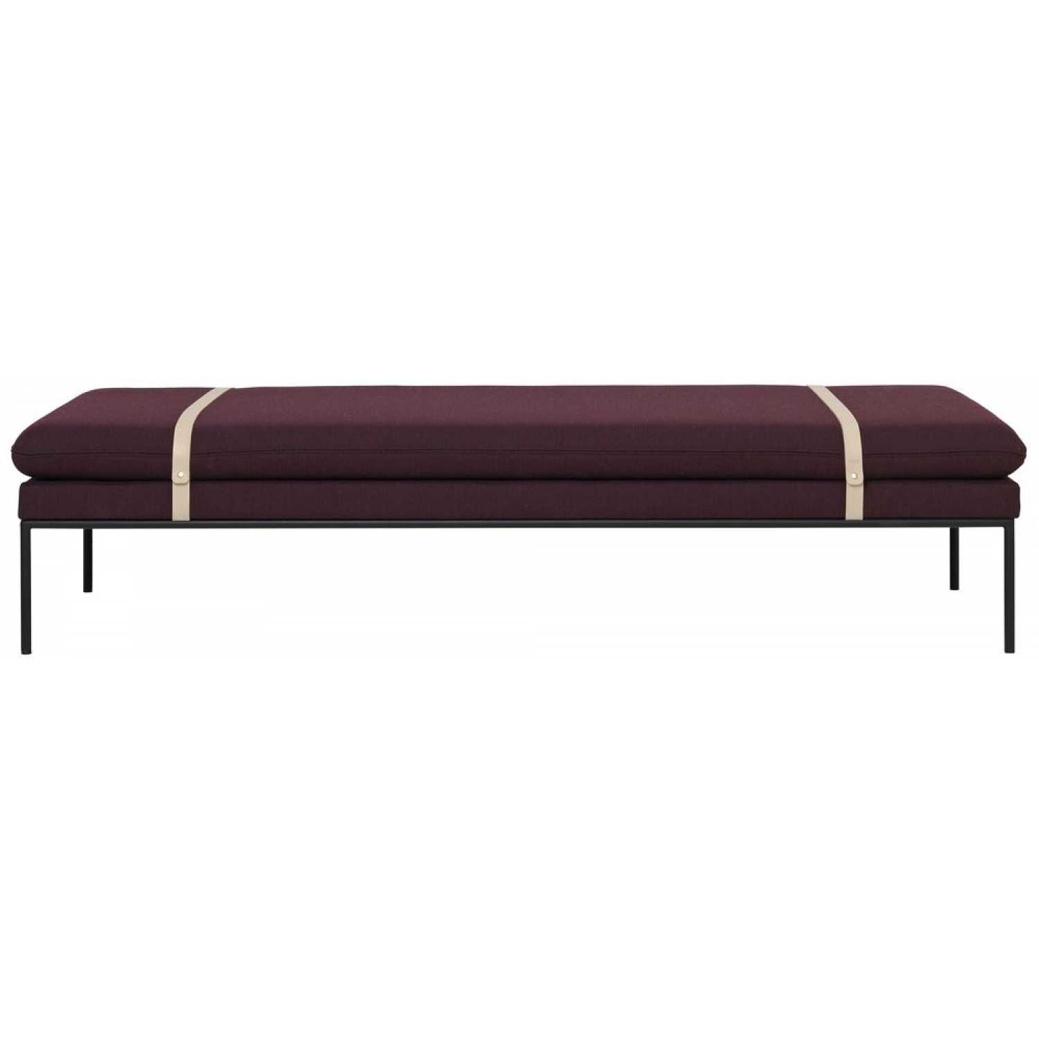 Ferm Living Turn Fiord Daybed - Bordeaux - Natural Strap